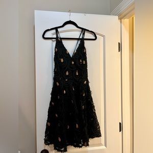 Anna Grace Black and Gold Dress